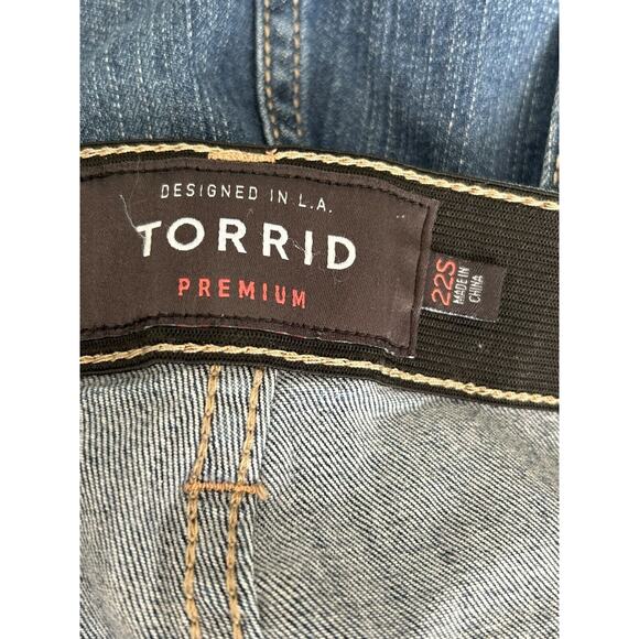 Torrid Jeans Womens Size 22S Premium Sky High Skinny Distressed Stretch Denim - Picture 5 of 13